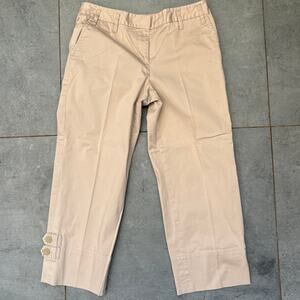 Ann Taylor Loft Women's 6 Tan Stretch Cotton Chino Pants